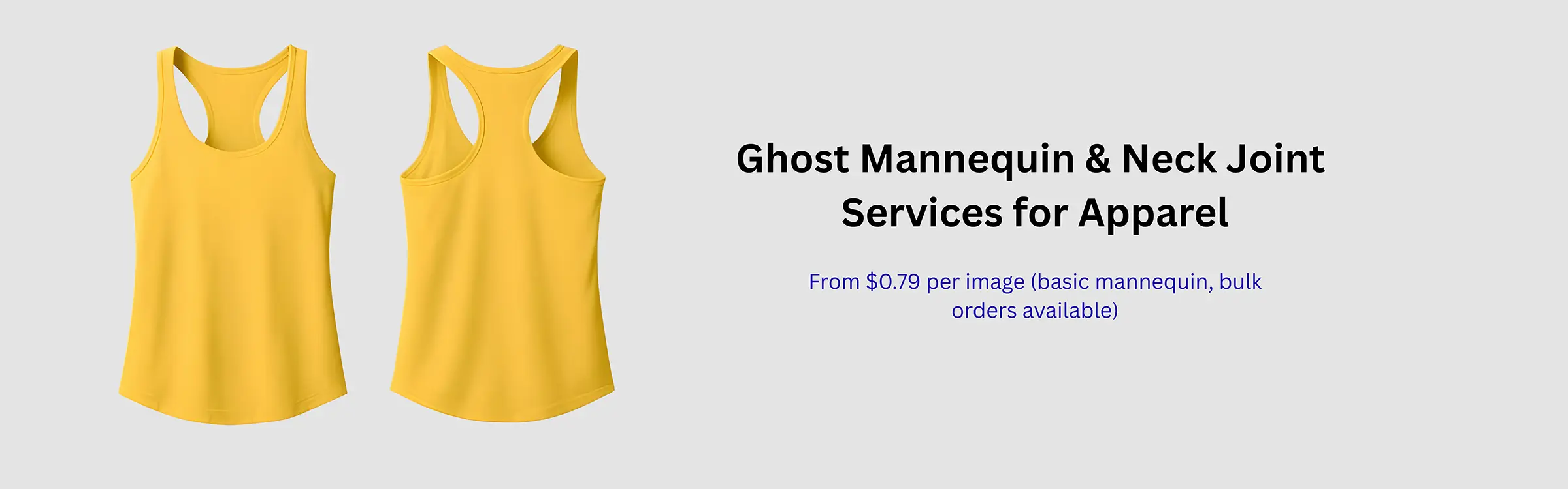 Ghost mannequin and neck joint editing service for apparel product images